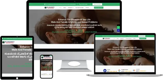 Dr Bagalkot website on laptop, tablet and phone