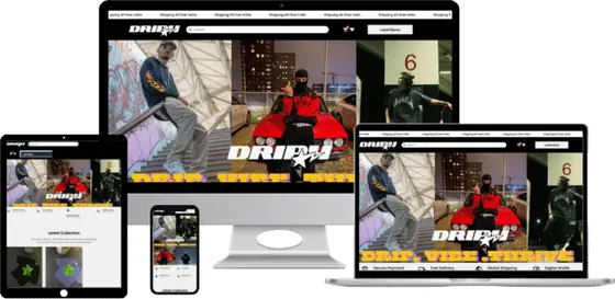 Dripy website on laptop, tablet and phone