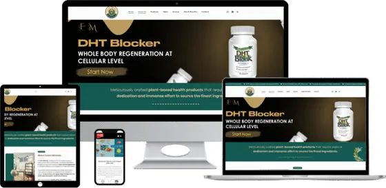 Fulvic Mineral website on laptop, tablet and phone